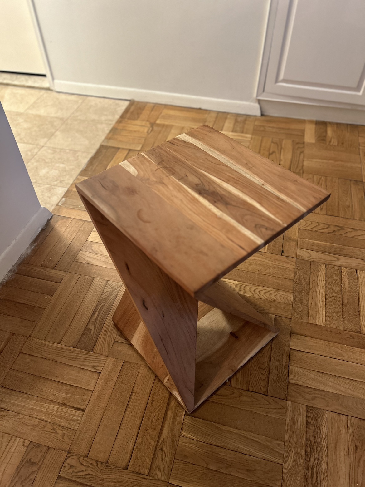 Natural Wood Side Table - photo 3
