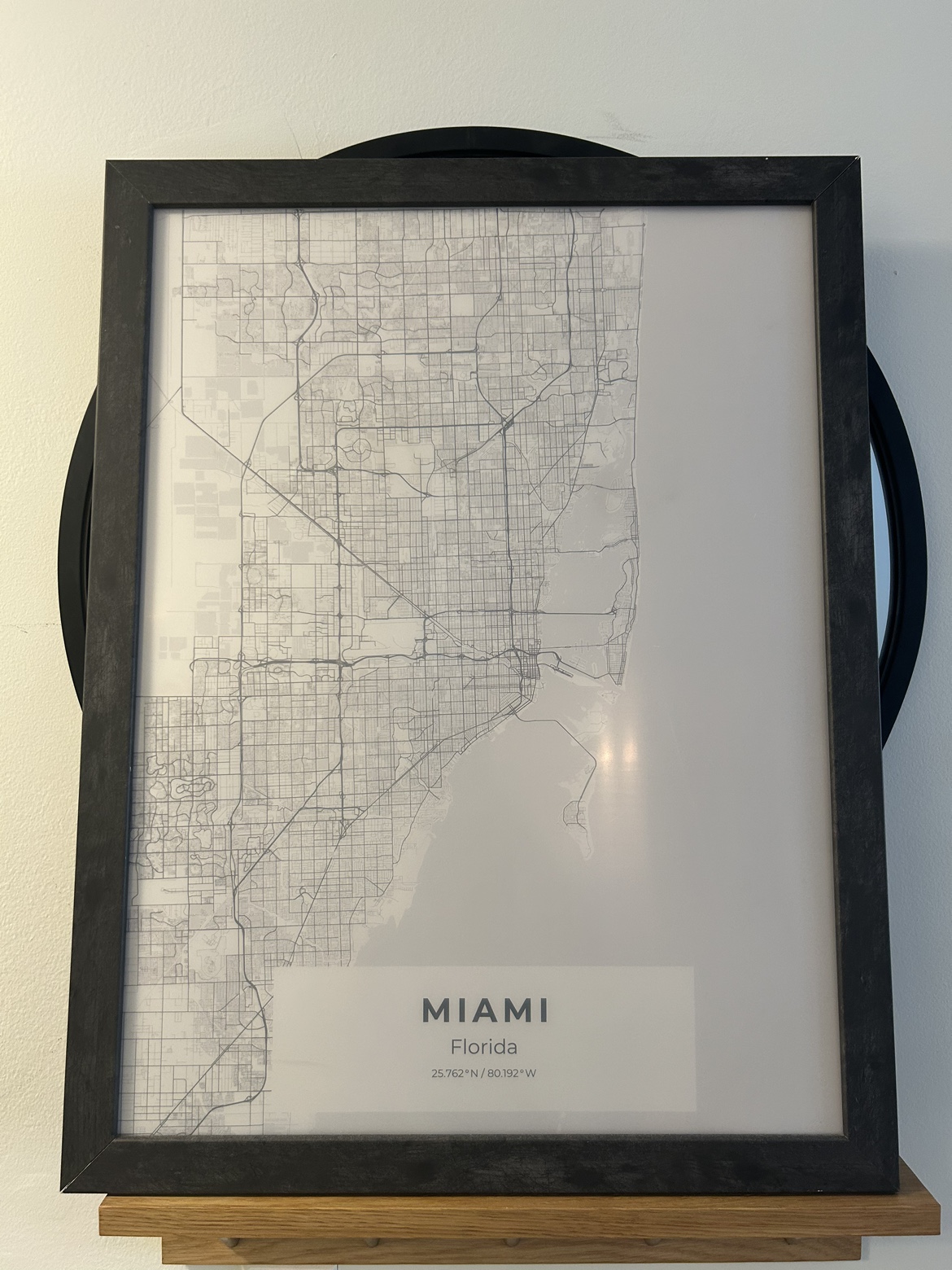 Framed Map of Miami