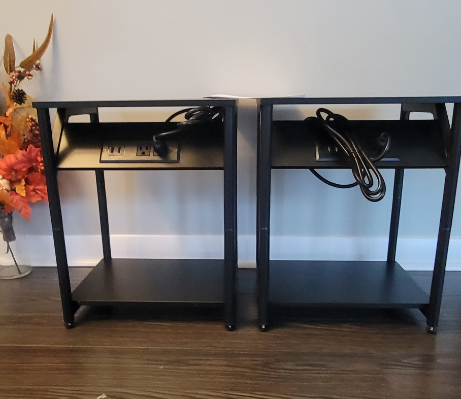 VASAGLE Side Tables with Charging Station, Set of 2 End Tables thumbnail