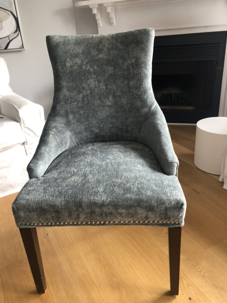 Blue Velvet Armchair