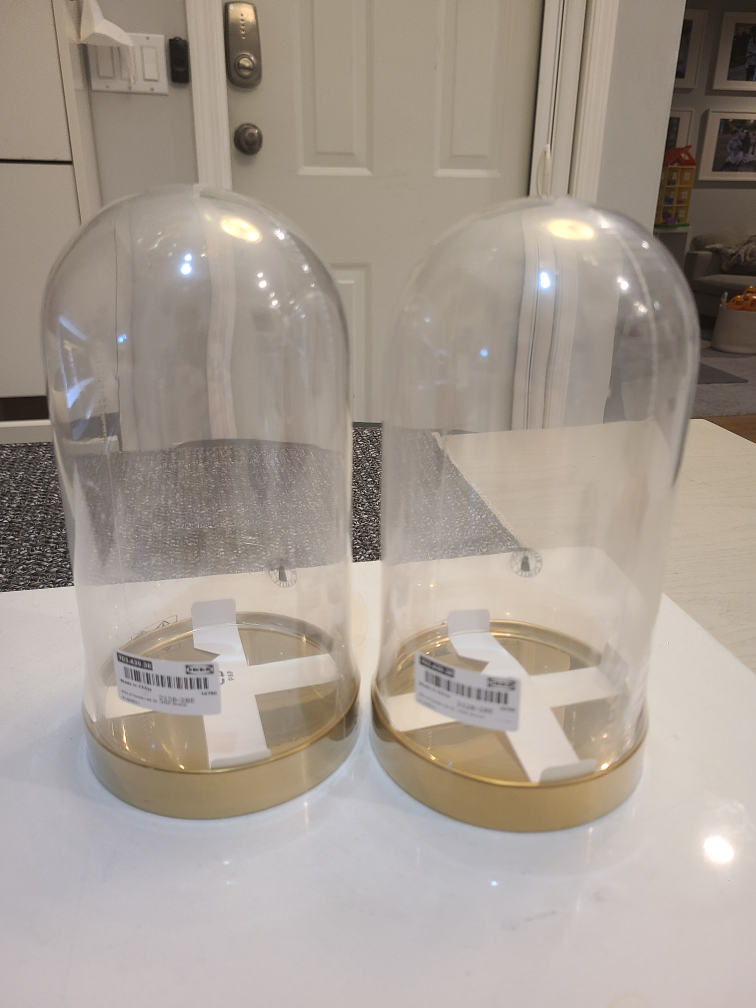 Brand new 2 ikea glass domes with base. image indicator(2)