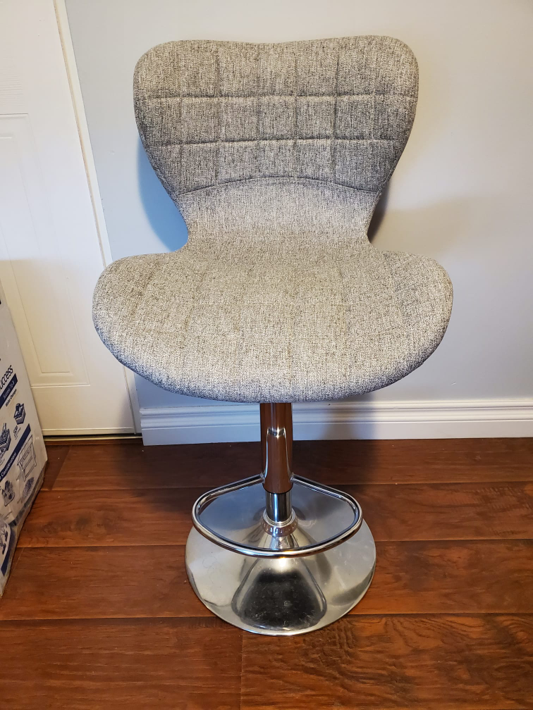 Swivel Bar Stools - set of 2 - grey - photo 2