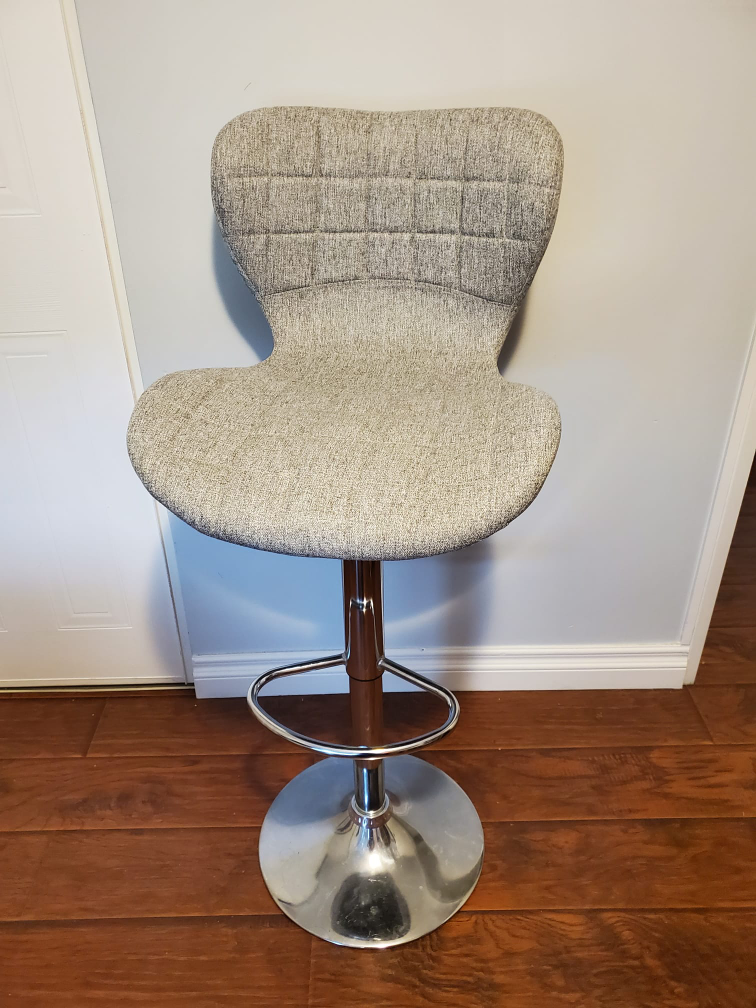 Swivel Bar Stools - set of 2 - grey - photo 3