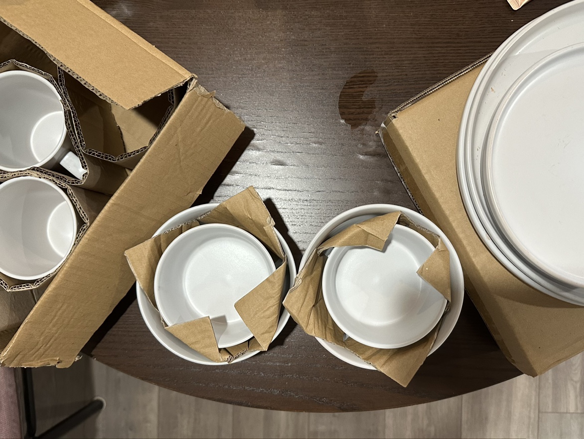 New dinnerware