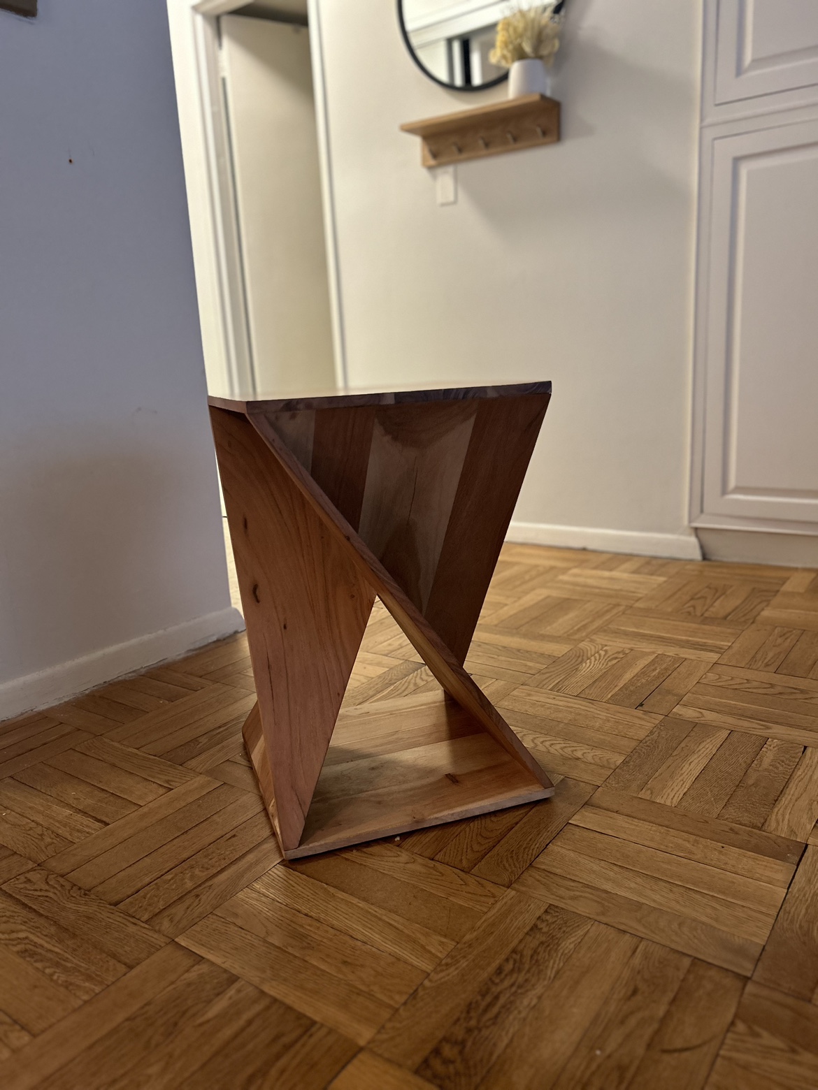 Natural Wood Side Table - photo 4
