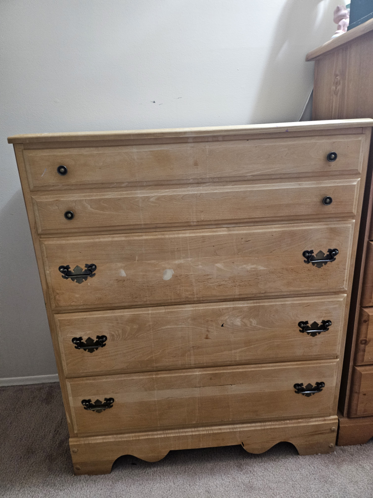 4 drawer dresser real wood ready for paint