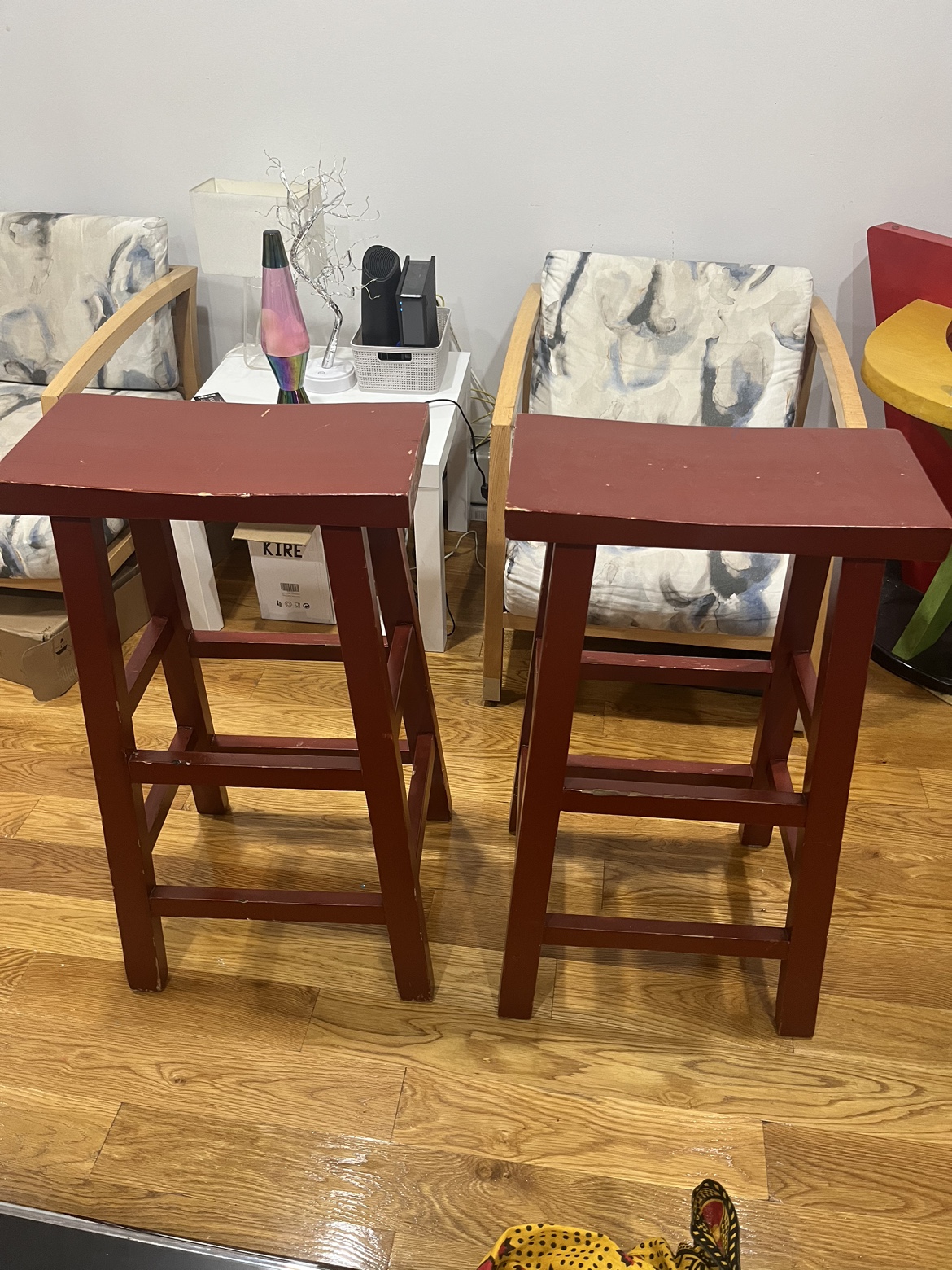 maroon bar stools (2)