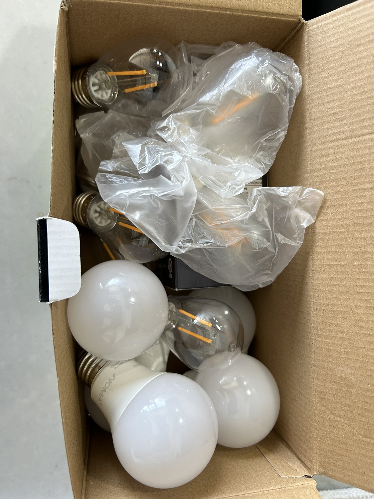 Box of led bulbs