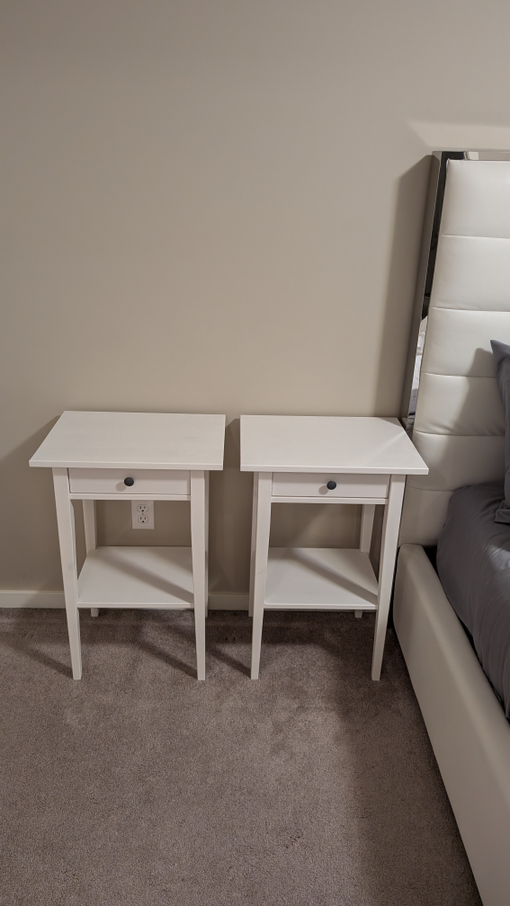2 IKEA Hemnes Nightstands in New Condition