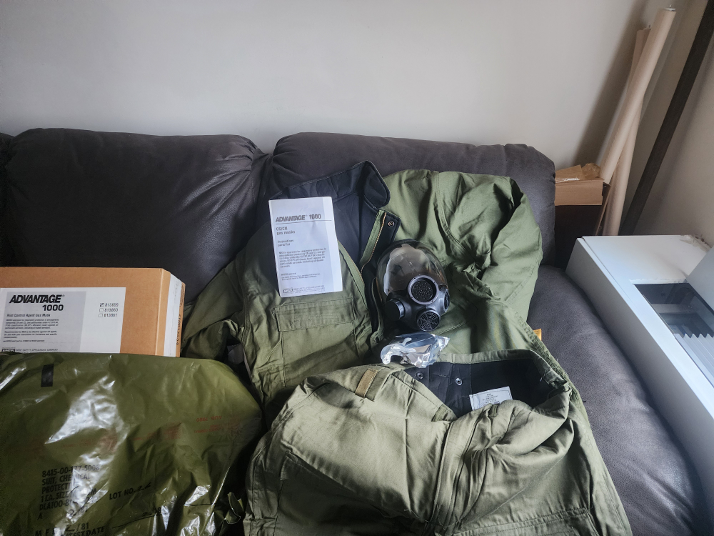 gas mask  and suit