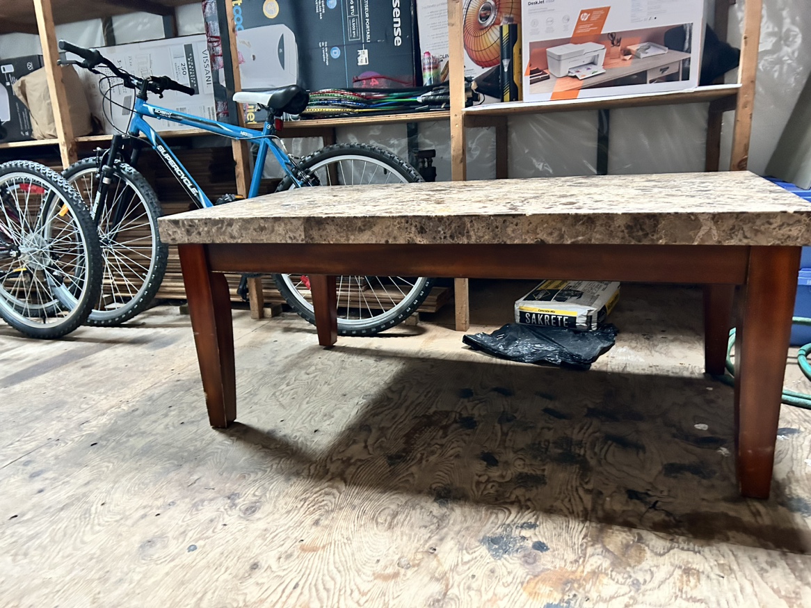 Brown and beige table
