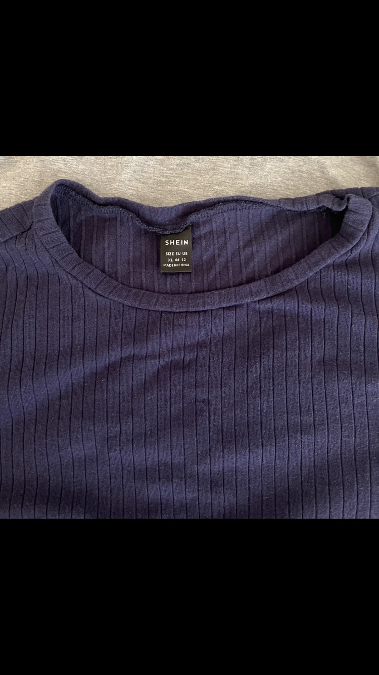 Women’s Shein Navy Blue Cotton Long Sleeved Bodysuit Size XL💙👚 image indicator(5)