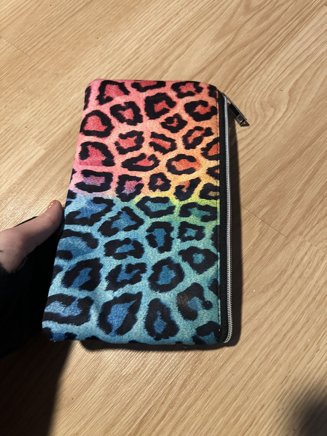 Double pocket pencil case/makeup bag/feminine product pouch.