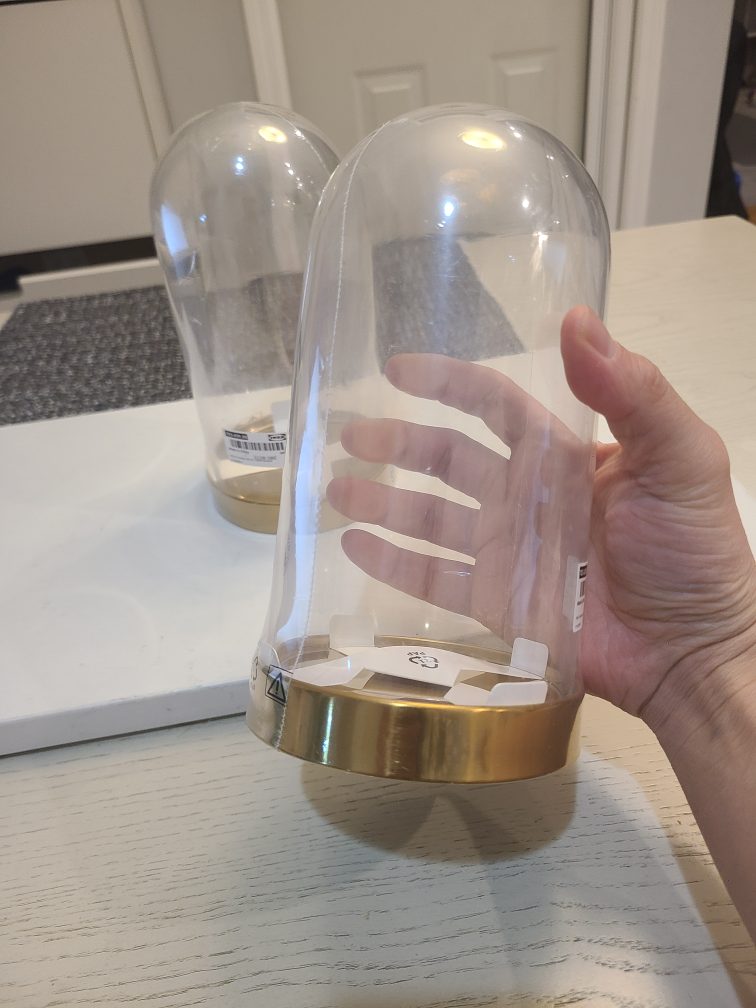 Brand new 2 ikea glass domes with base. image indicator(3)