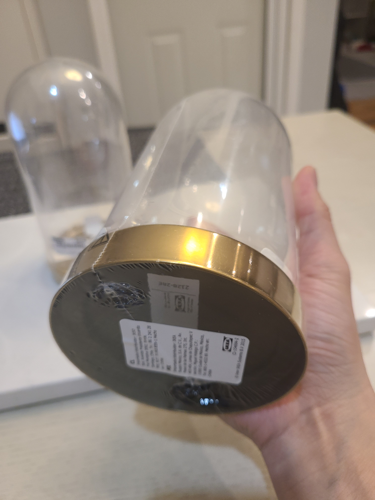 Brand new 2 ikea glass domes with base. image indicator(4)