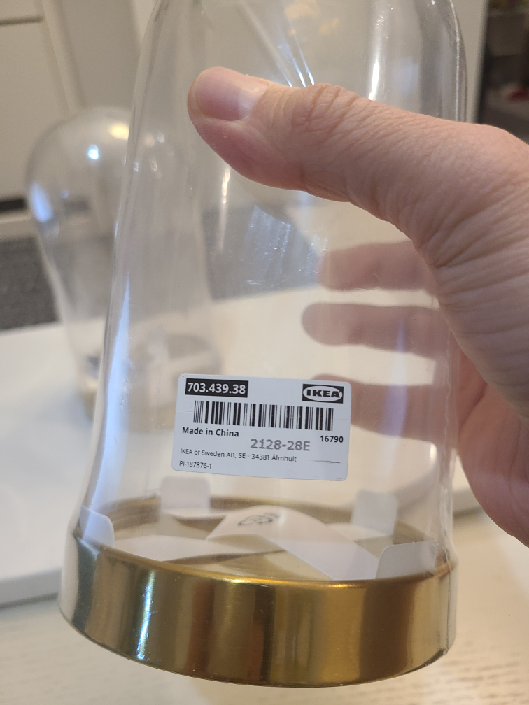 Brand new 2 ikea glass domes with base. image indicator(5)