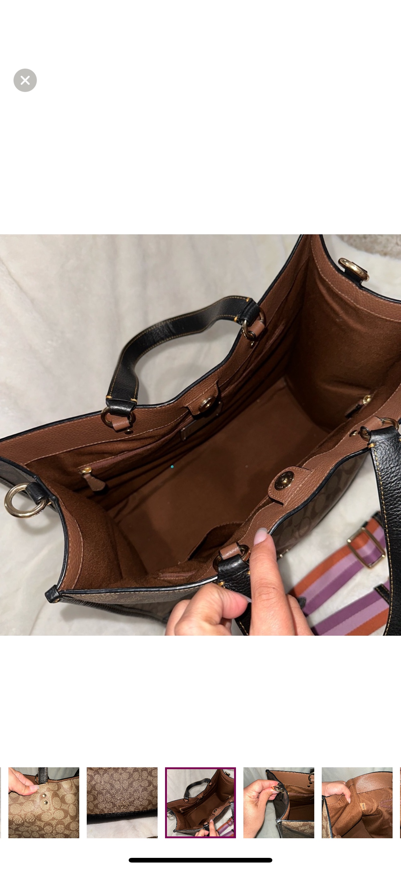 Coach Dempsey Tote 40 In Blocked Signature Canvas - photo 5