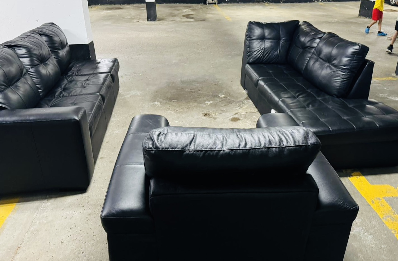Black rather 7 seater sofa set - photo 4