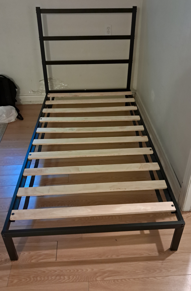 Twin size bed and mattress
