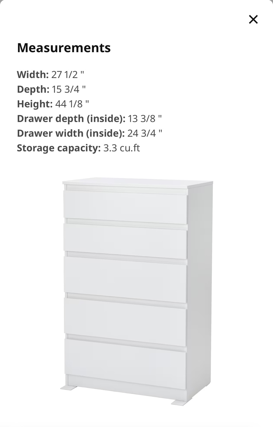 5-Drawer chest - photo 2