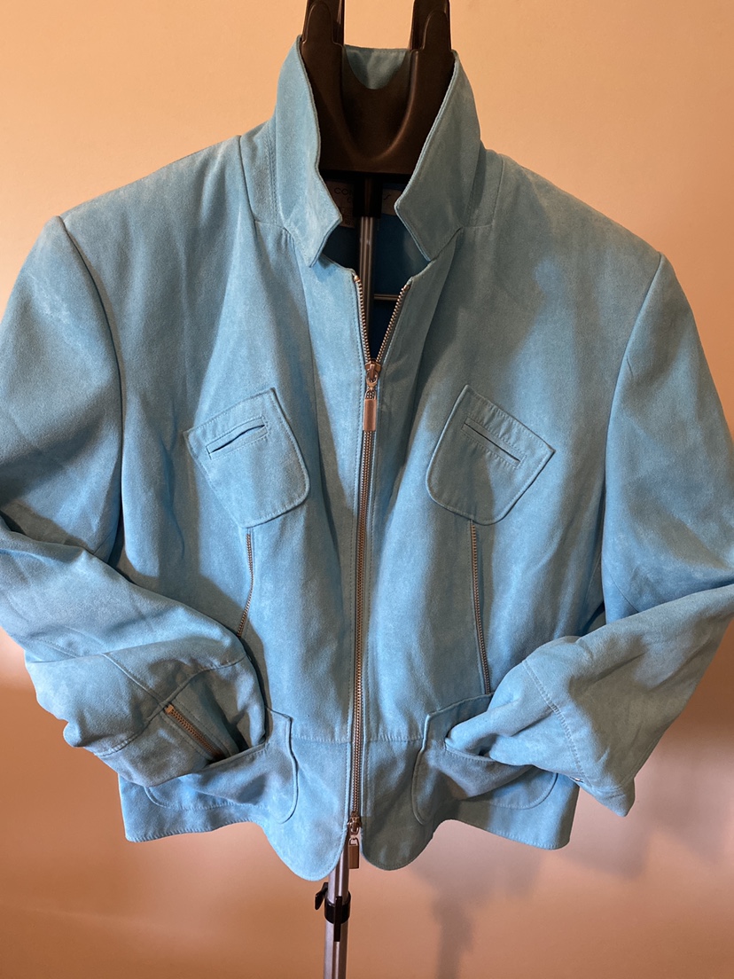 Teal suede jacket