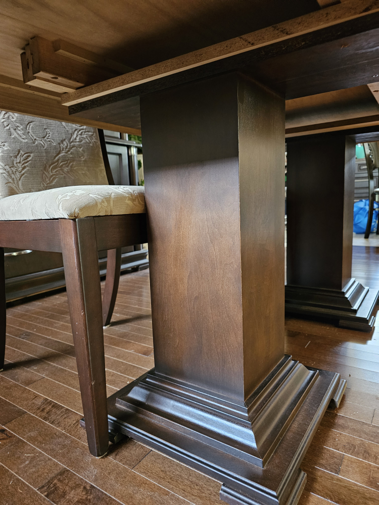 Dining table 6 chairs and hutch - photo 5