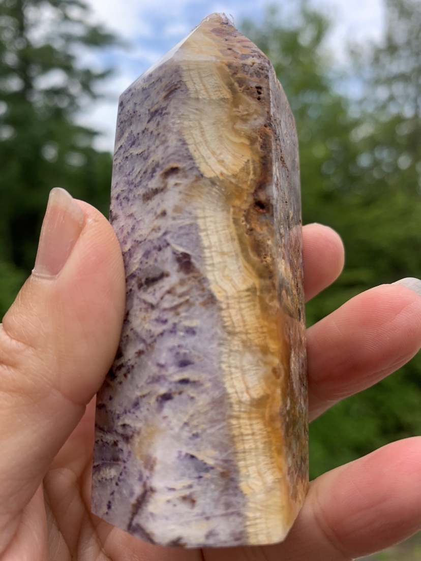 Violet agate tower | crystal image indicator(5)
