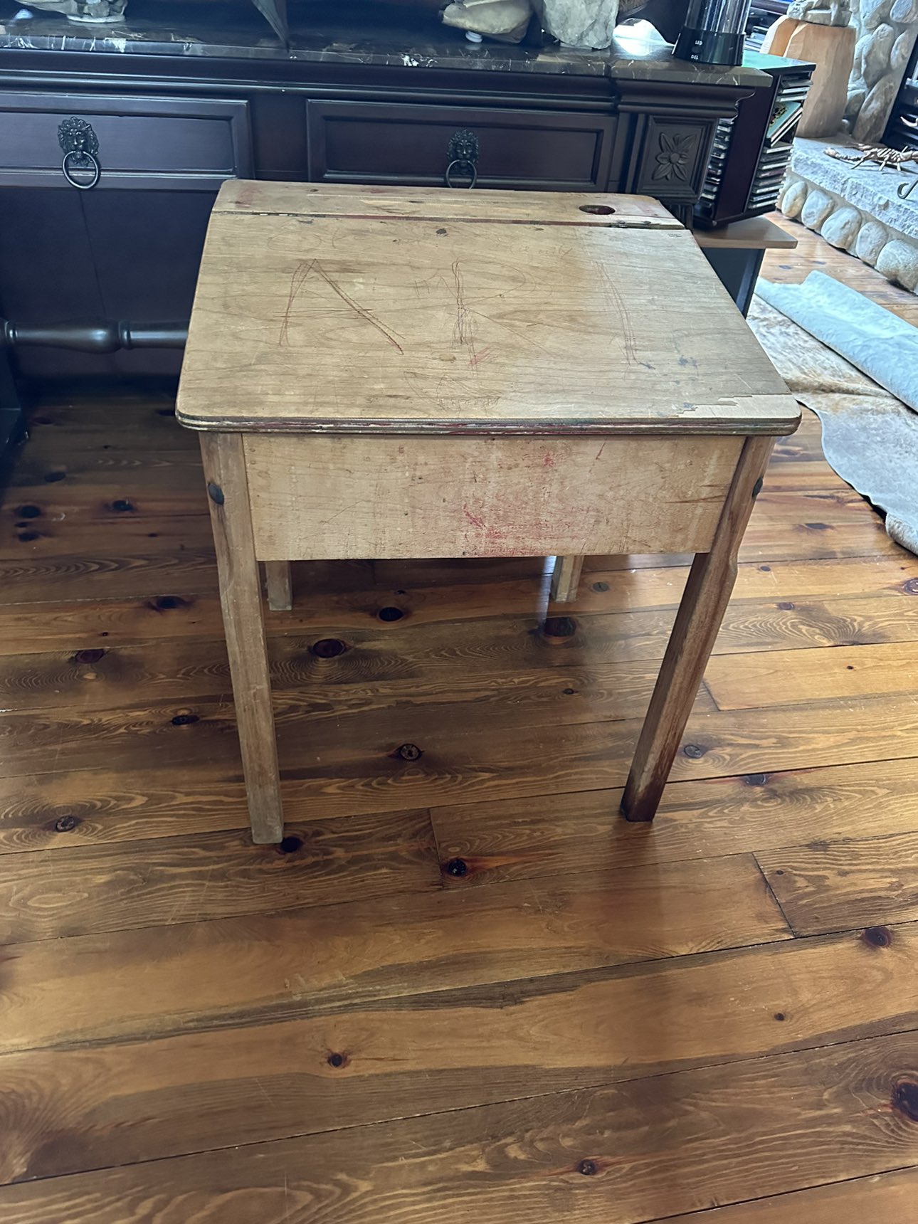Antique School desk - photo 2