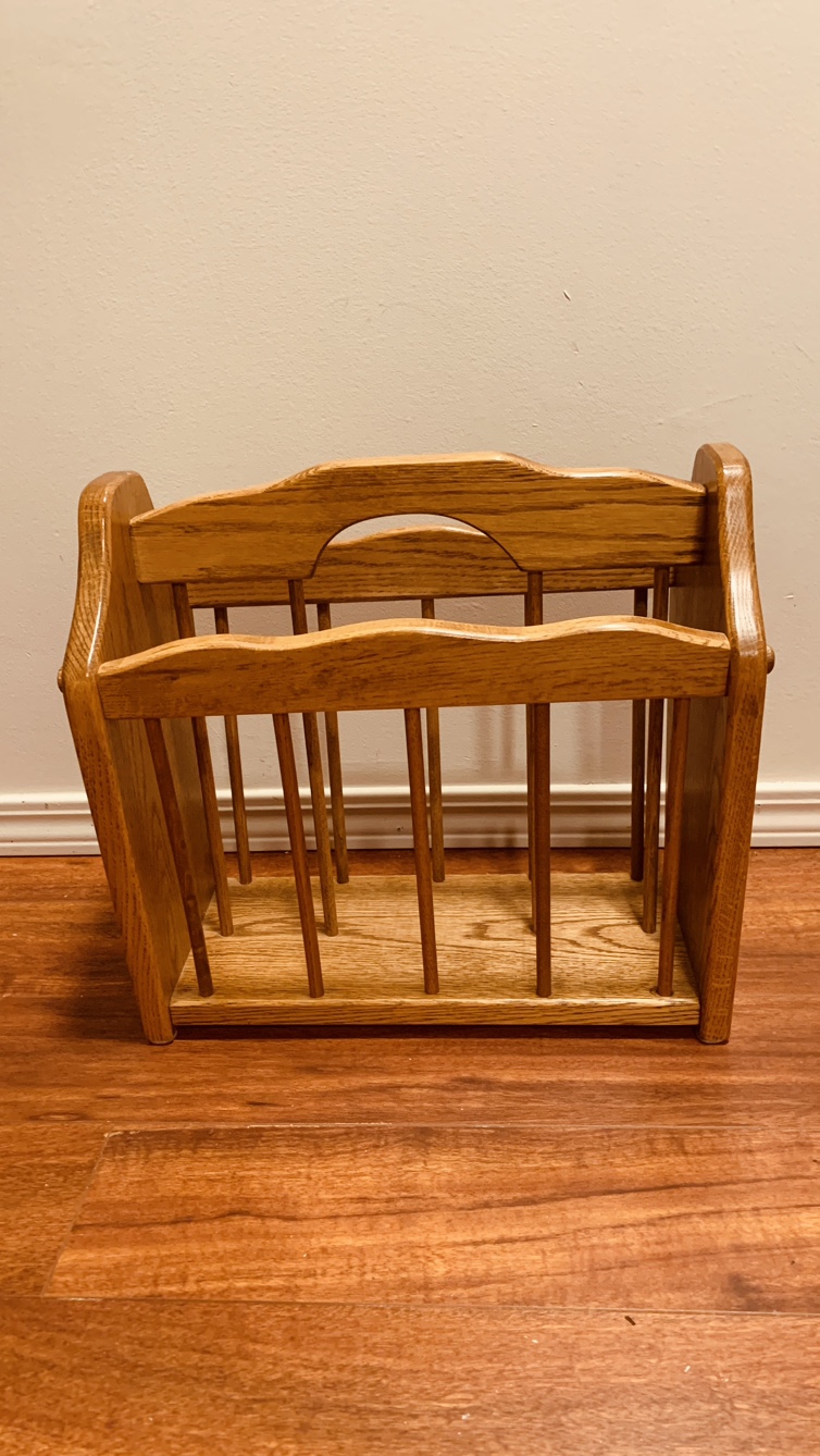Solid Oak Magazine Holder thumbnail