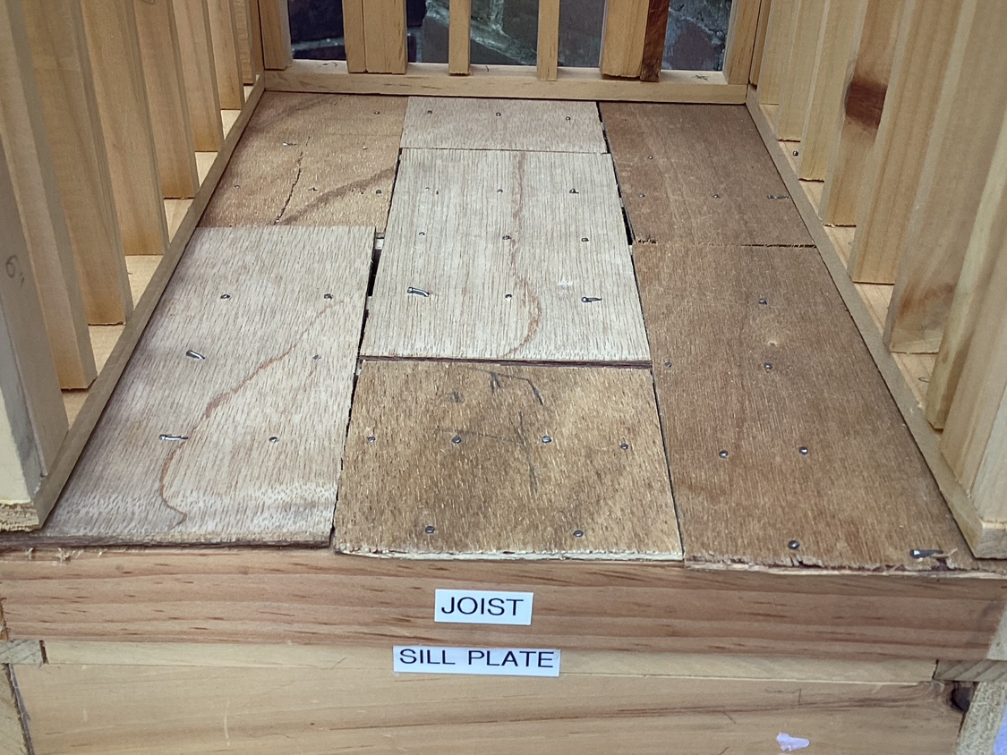 Model unfinished wood construction of a house ! image indicator(3)