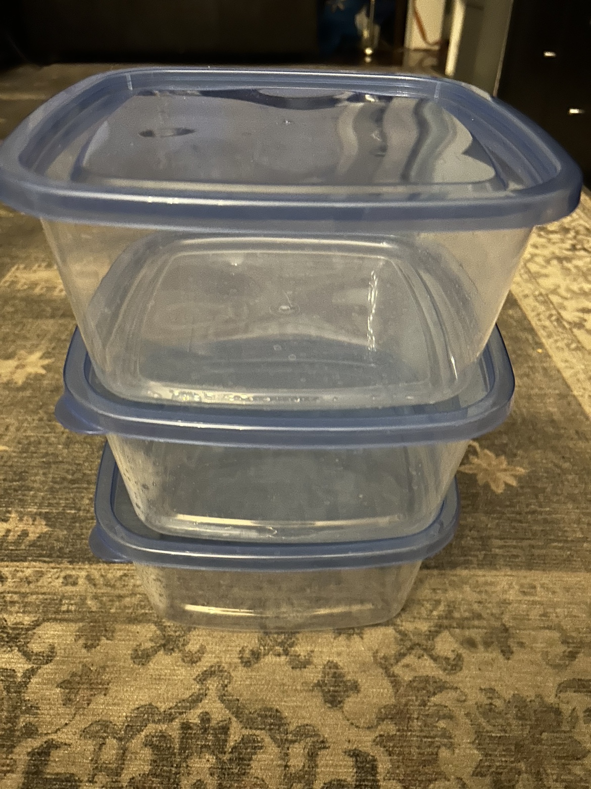 Large ziploc Tupperware x 3 containers
