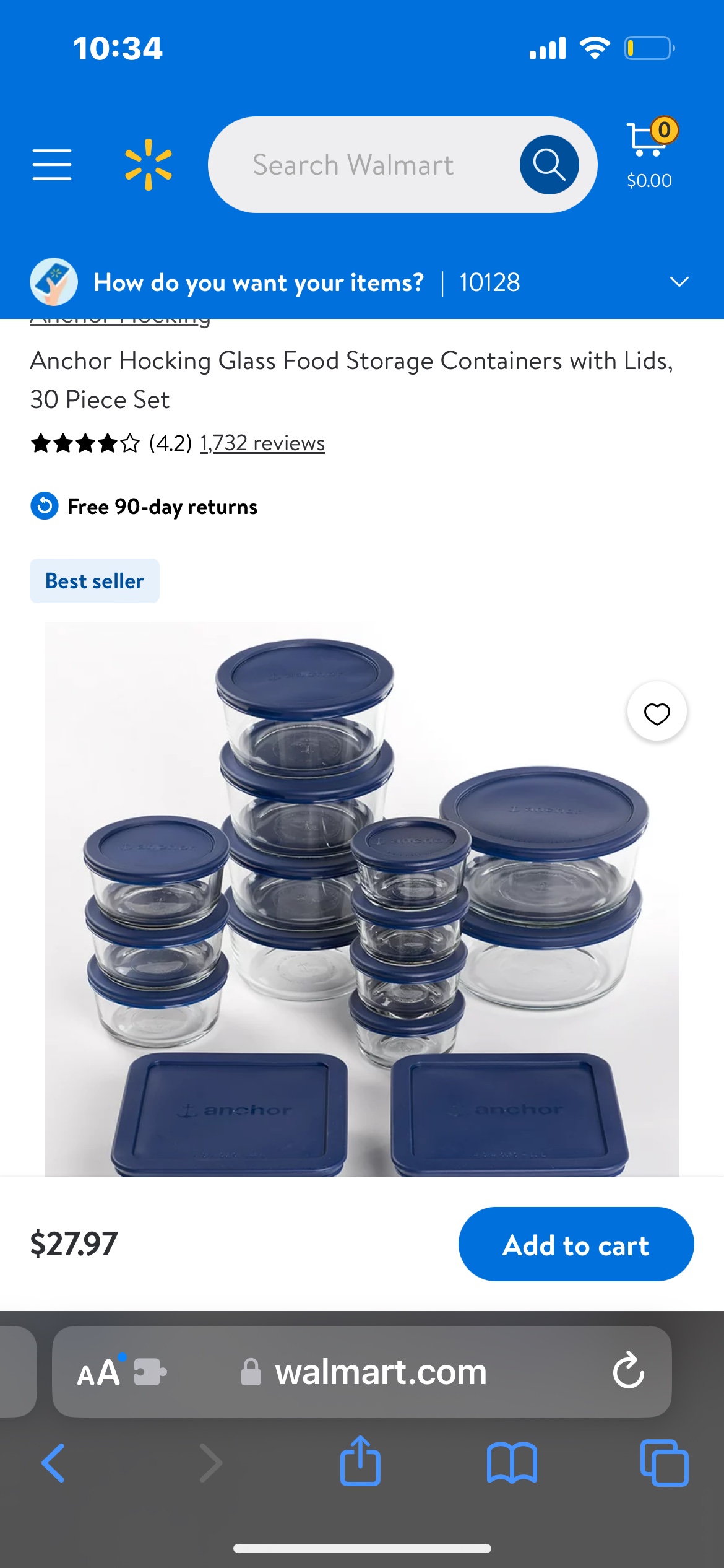 Anchor Hocking Glass Food Storage Containers