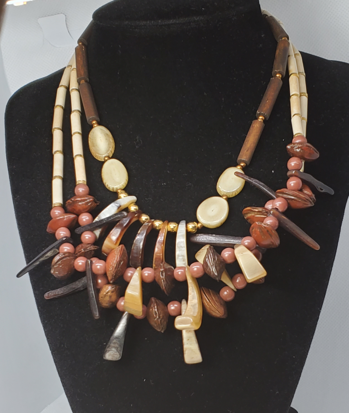 Vtg. 3 Rare Exotic ancient necklaces