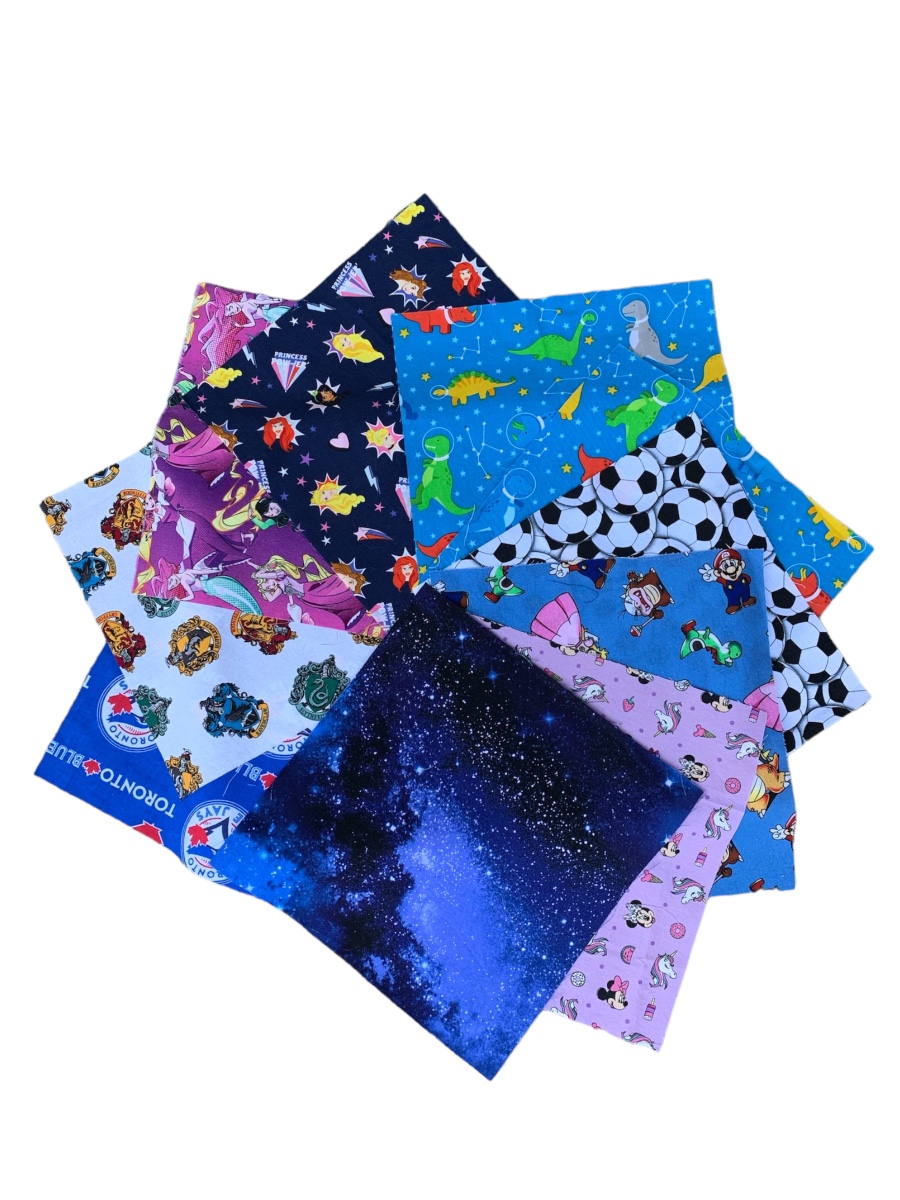 10, 10” Cotton Fabric Squares thumbnail