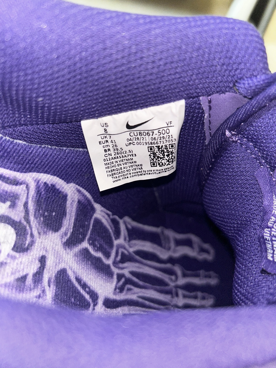 Nike Air Force 1 Low - Purple Skeleton Halloween (2021) image indicator(2)