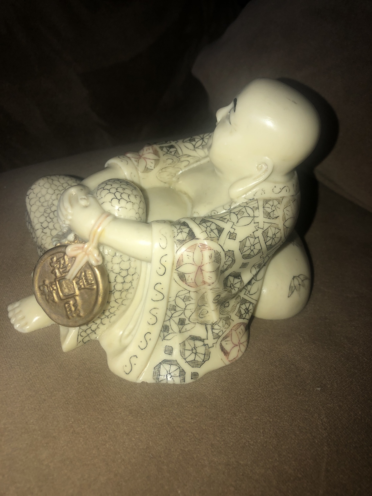 Vintage 1950 lucky solid resin ornaments Buddha/firm price - photo 3