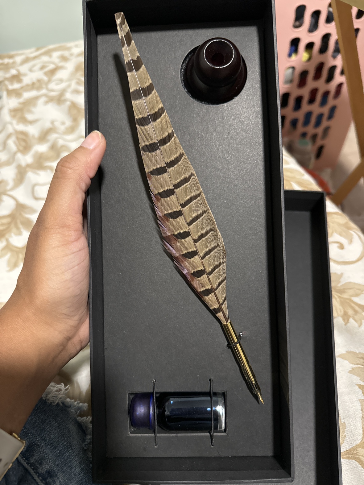 Quill with ink set #freecycle