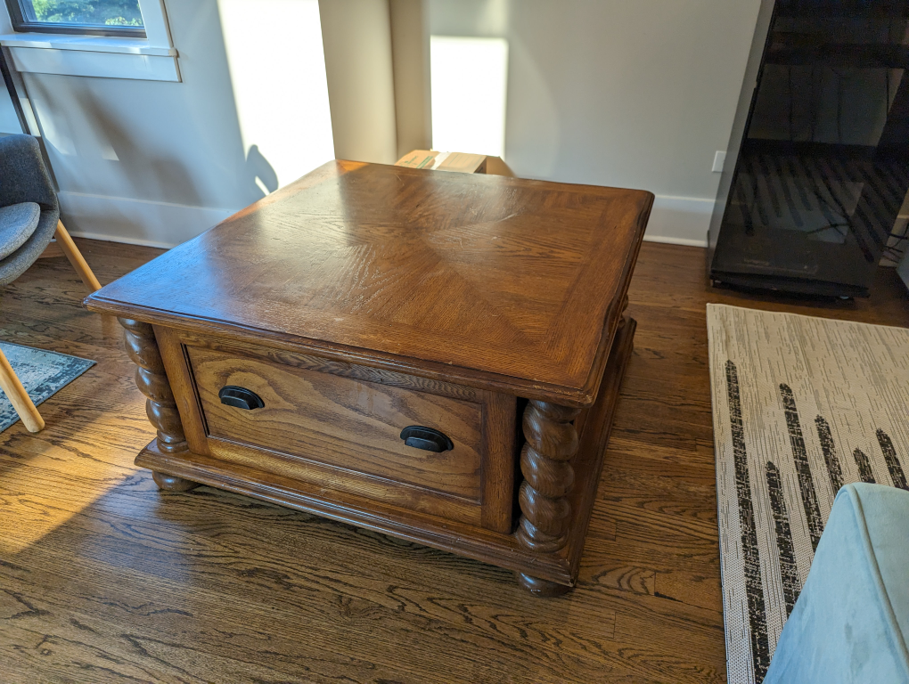 Wooden coffee table