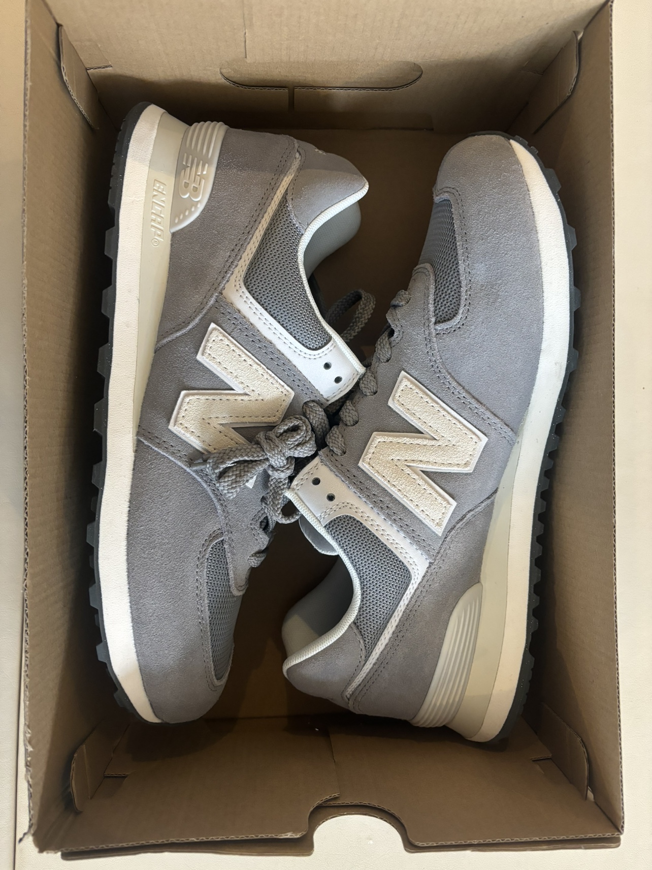 Brand New - New Balance 574 Grey/White (U574) thumbnail