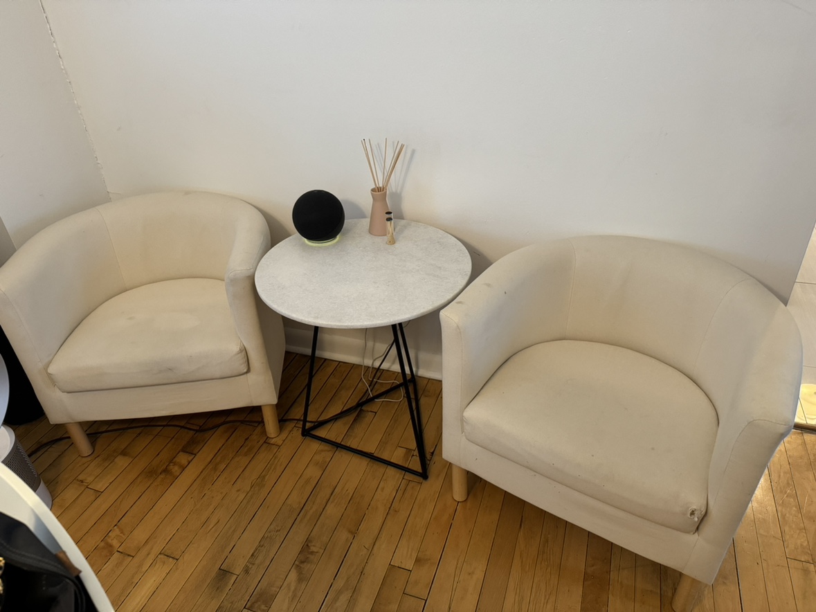2 Ivory Accent Chairs