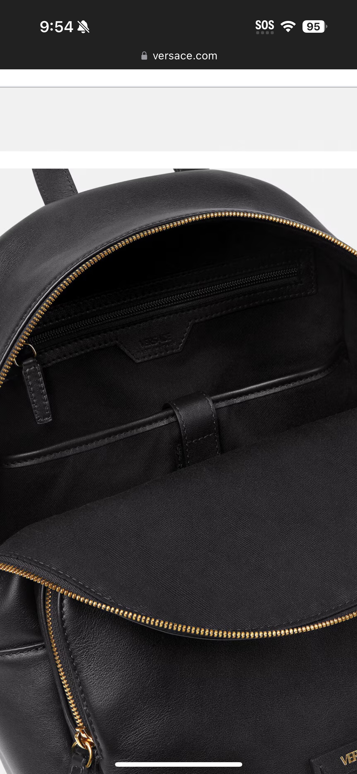 Versace black leather Medusa backpack men’s image indicator(4)