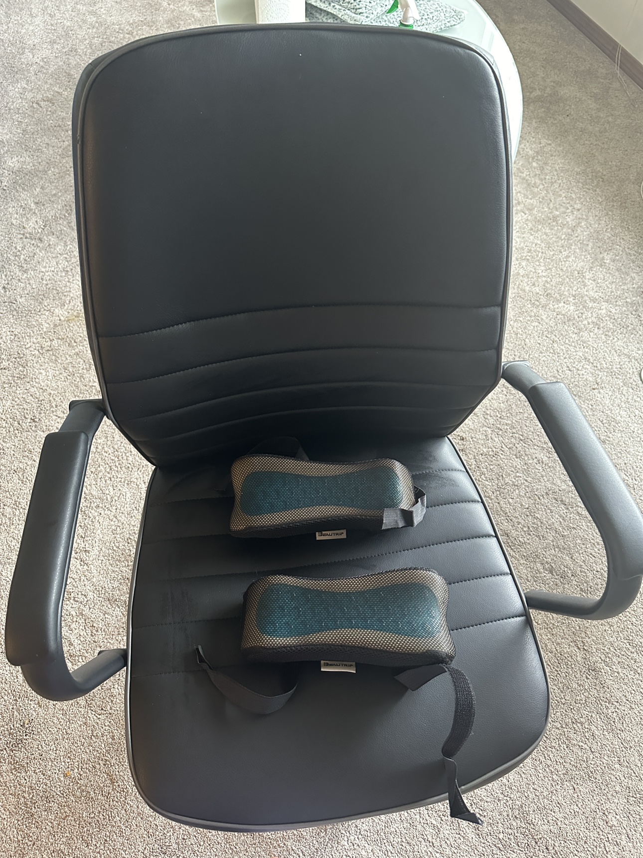 Office chair with gel armrest