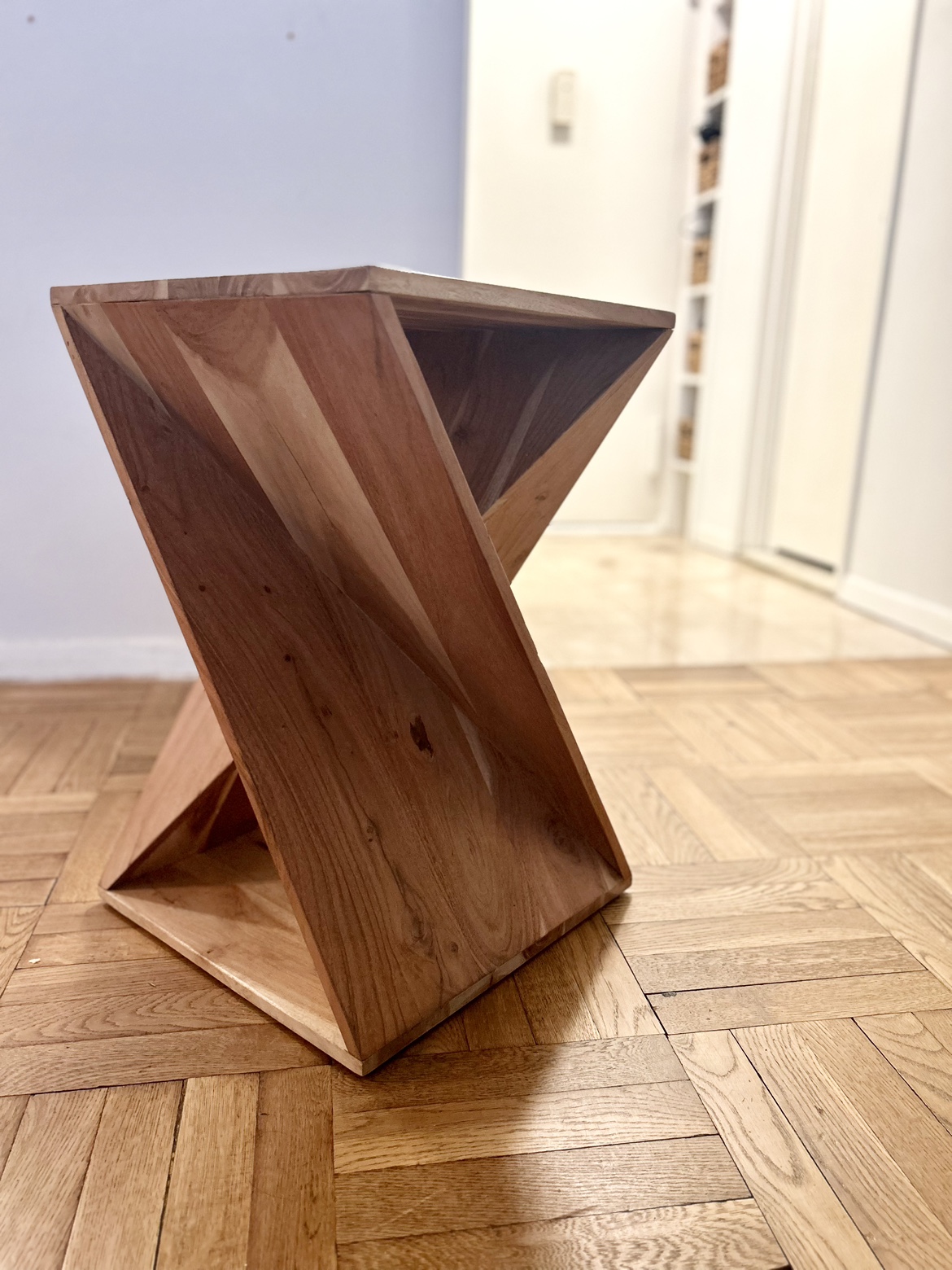 Natural Wood Side Table