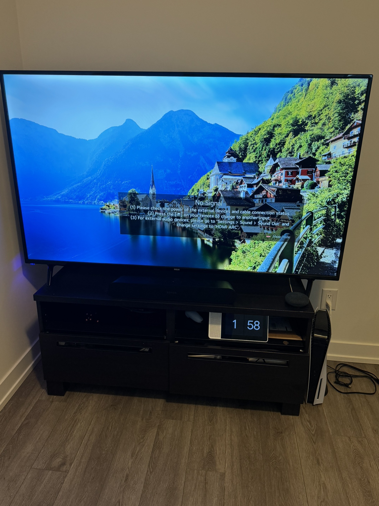 RCA 65" 4K Smart TV (RWOSU6549)with TV stand - photo 2