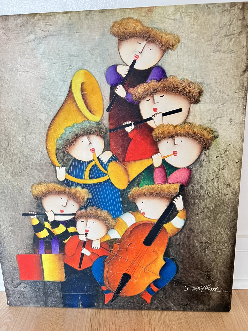 Child Musicians Painting