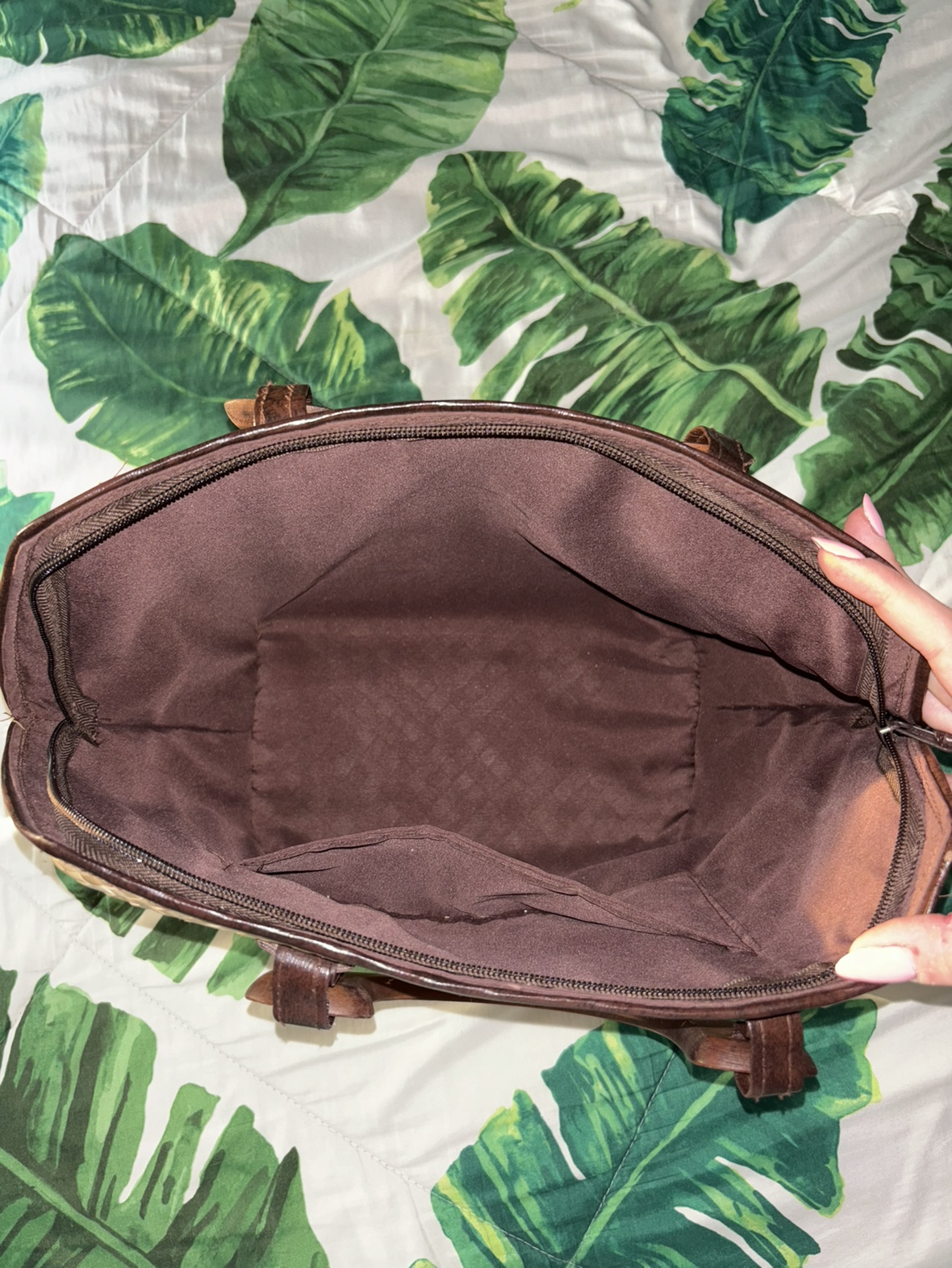 Wicker Purse with Wood and Leather Accents image indicator(2)