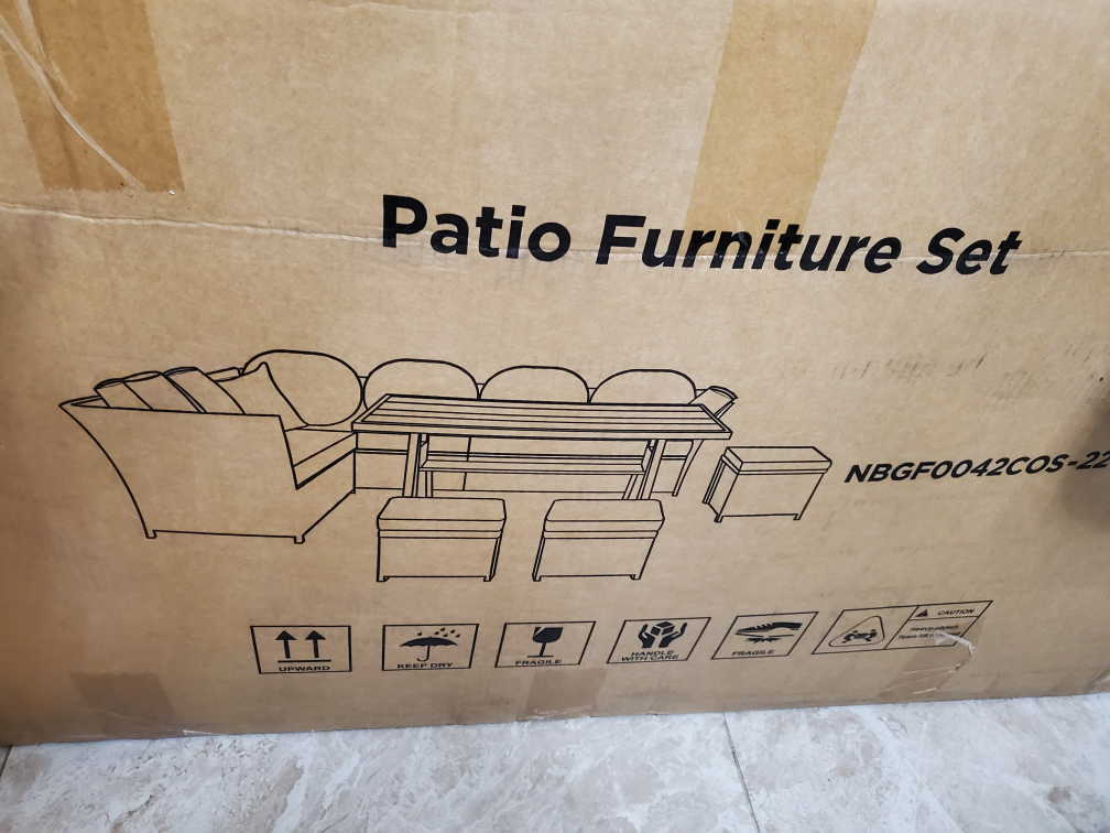 brand new never used still in the box patio furniture L shape