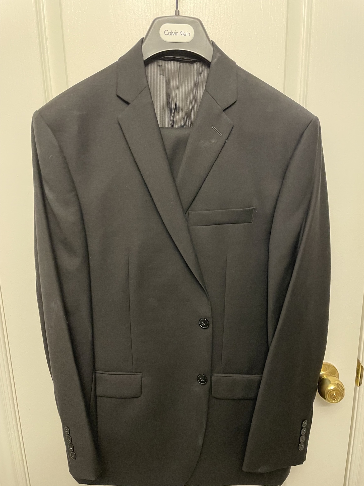 Calvin Klein Two Piece Suit 42R, Black