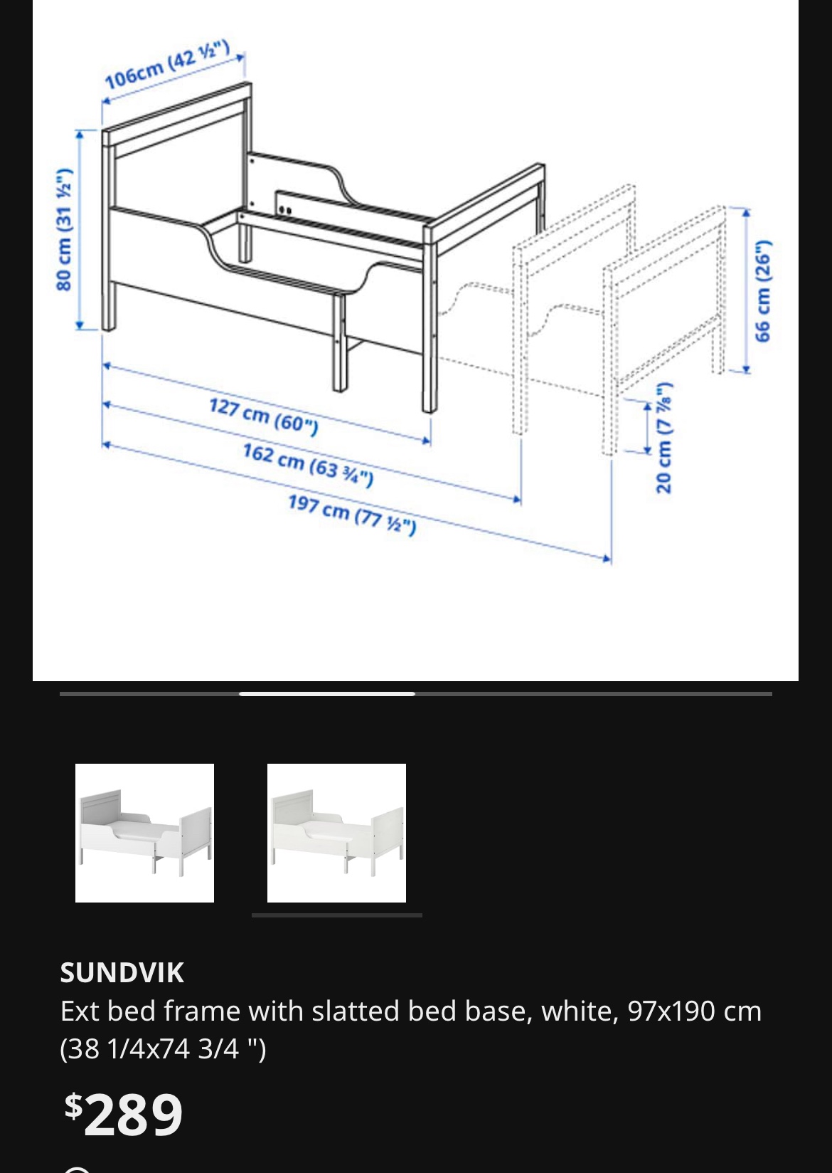 Twin bed,white, no mattress (send your offer)