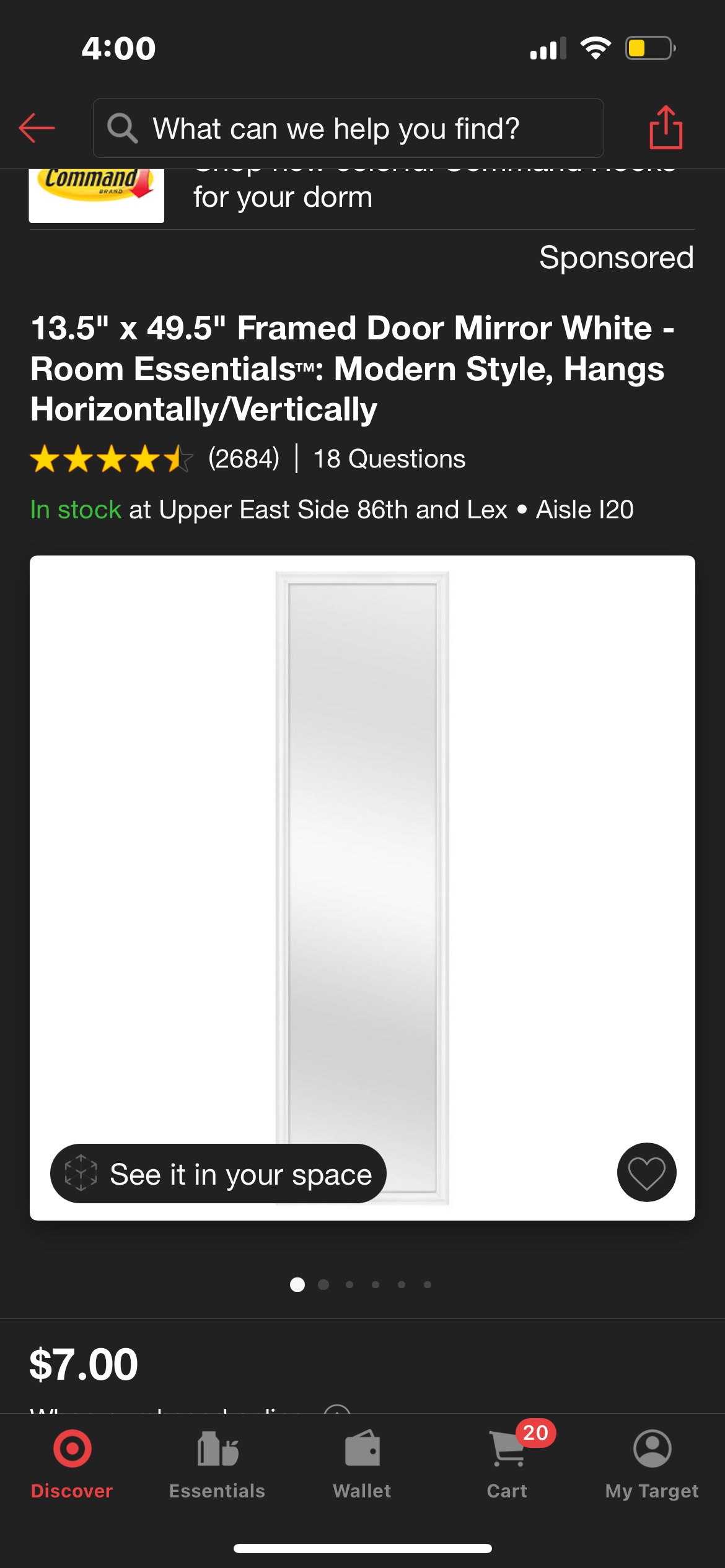 White Framed Mirror
